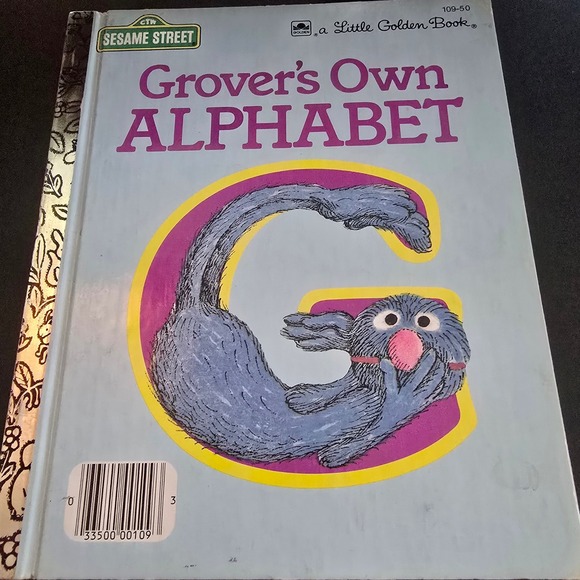 Little Golden Books Other - Vintage 1978 Little Golden Book Grover's Own Alphabet Kids Blue Sesame Street